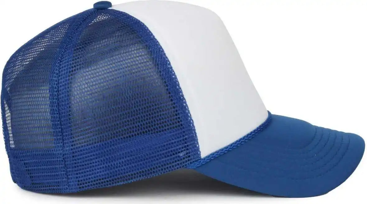 Oc Sports Ocfoam 5 Panel Foam Mesh Trucker with Cord Cap - White Royal - Osfm