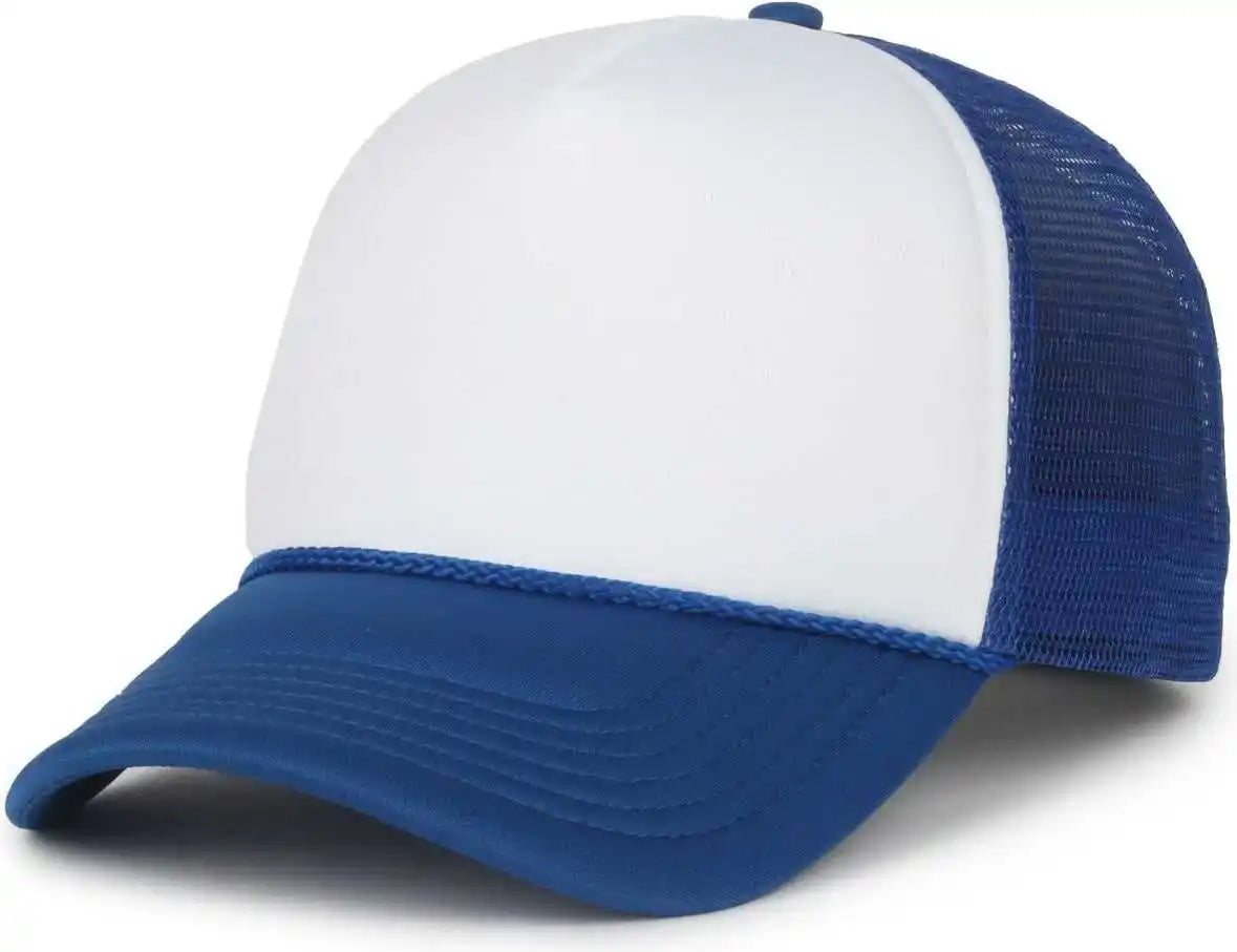 Oc Sports Ocfoam 5 Panel Foam Mesh Trucker with Cord Cap - White Royal - Osfm