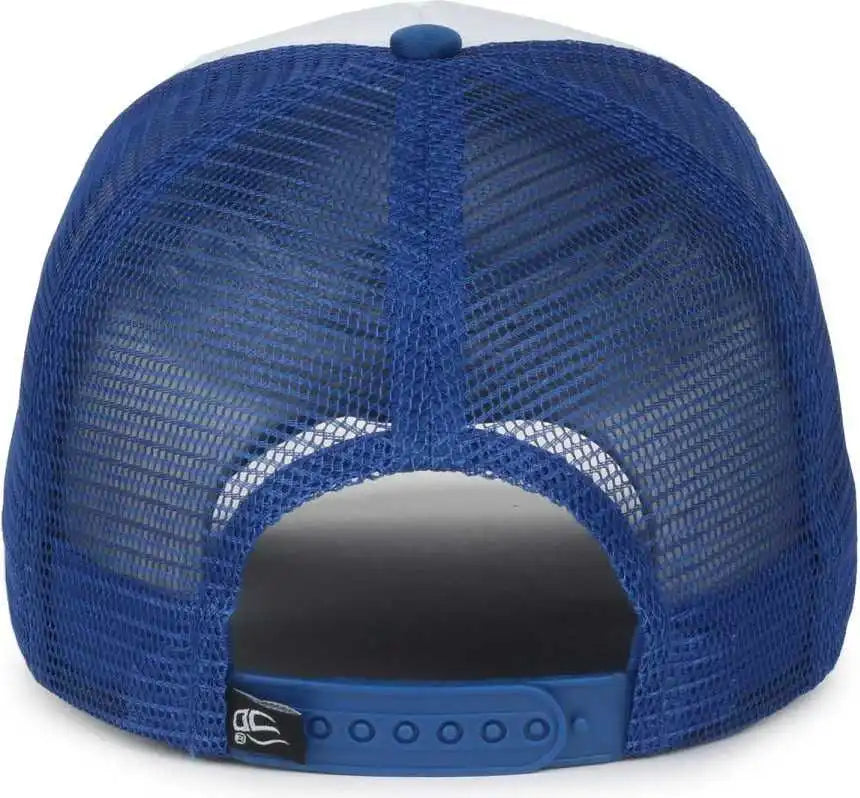 Oc Sports Ocfoam 5 Panel Foam Mesh Trucker with Cord Cap - White Royal - Osfm
