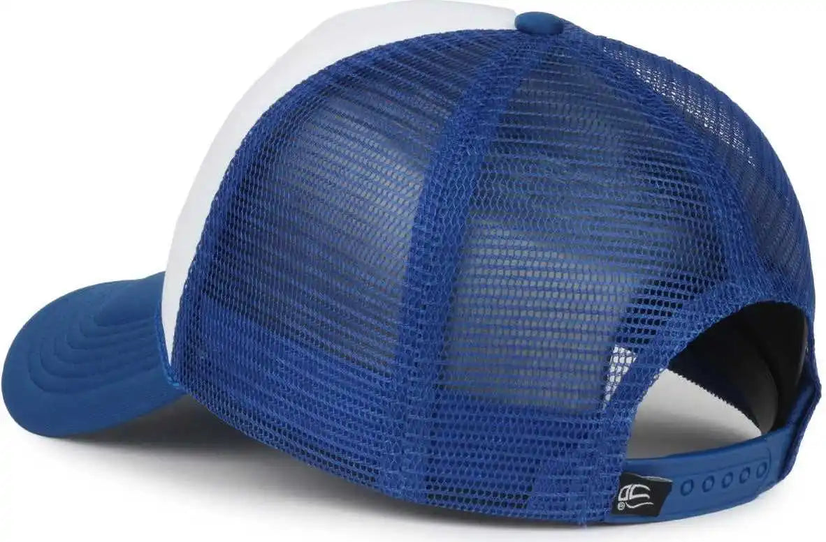 Oc Sports Ocfoam 5 Panel Foam Mesh Trucker with Cord Cap - White Royal - Osfm