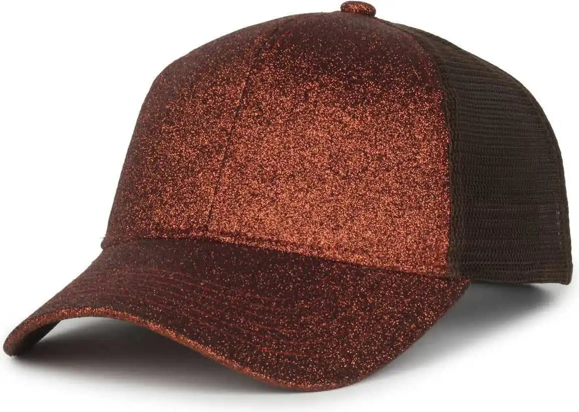 Oc Sports Ocgltr Glitter Mesh Back Cap - Copper Brown - Ladies