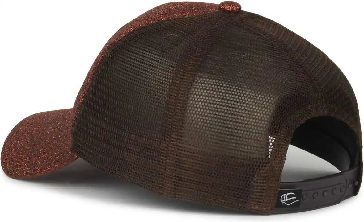 Oc Sports Ocgltr Glitter Mesh Back Cap - Copper Brown - Ladies