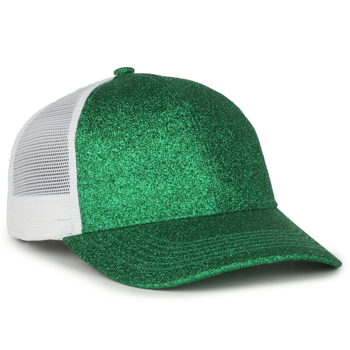 Oc Sports Ocgltr Glitter Mesh Back Cap - Emerald White