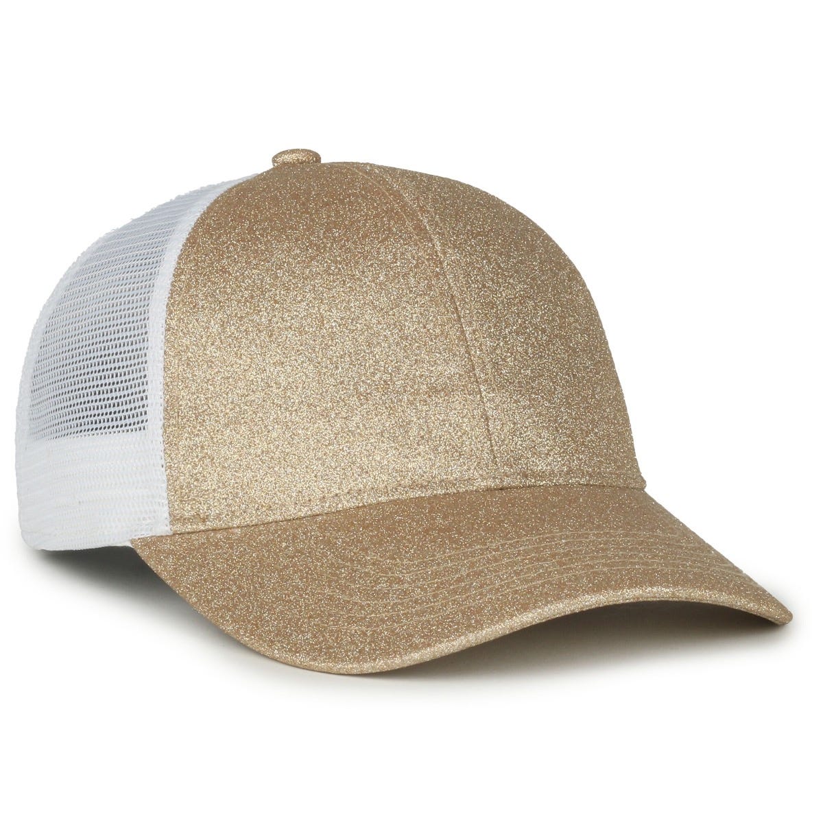 Oc Sports Ocgltr Glitter Mesh Back Cap - Gold White