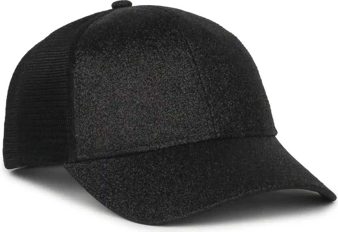 Oc Sports Ocgltr Glitter Mesh Back Cap - Onyx Black - Ladies