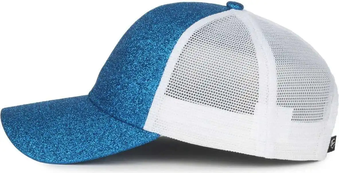 Oc Sports Ocgltr Glitter Mesh Back Cap - Sapphire White - Ladies