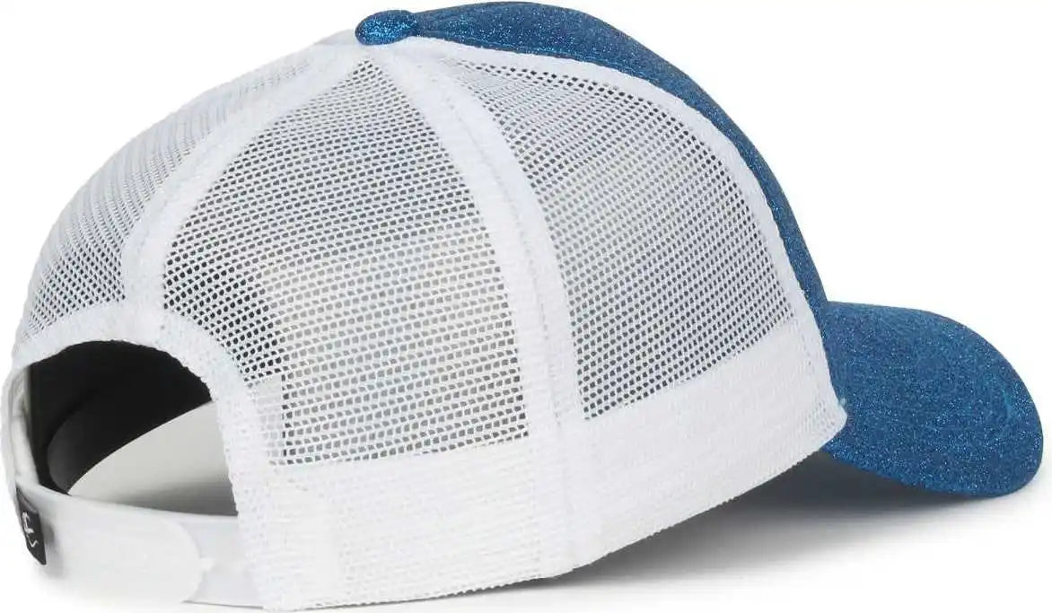 Oc Sports Ocgltr Glitter Mesh Back Cap - Sapphire White - Ladies