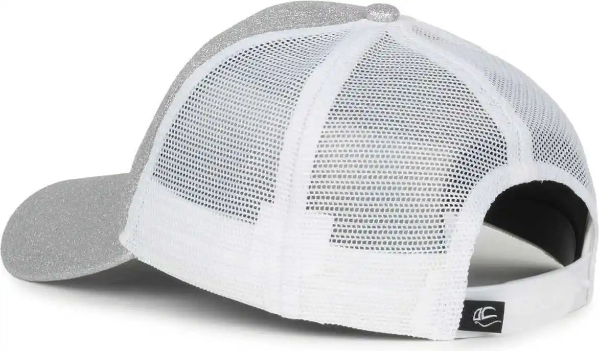 Oc Sports Ocgltr Glitter Mesh Back Cap - Silver White - Ladies