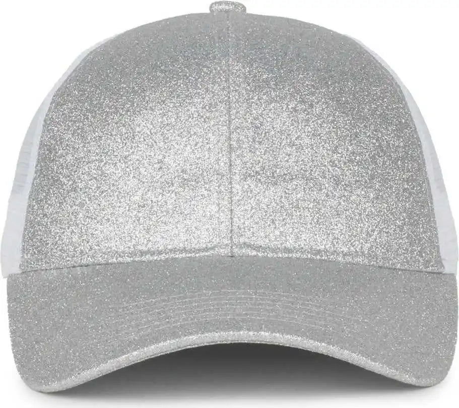 Oc Sports Ocgltr Glitter Mesh Back Cap - Silver White