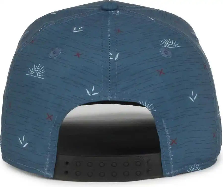 Oc Sports Ocp100 Sublimated Pattern Pro Crown Cap - Agave Sunset Slate Blue - Osfm