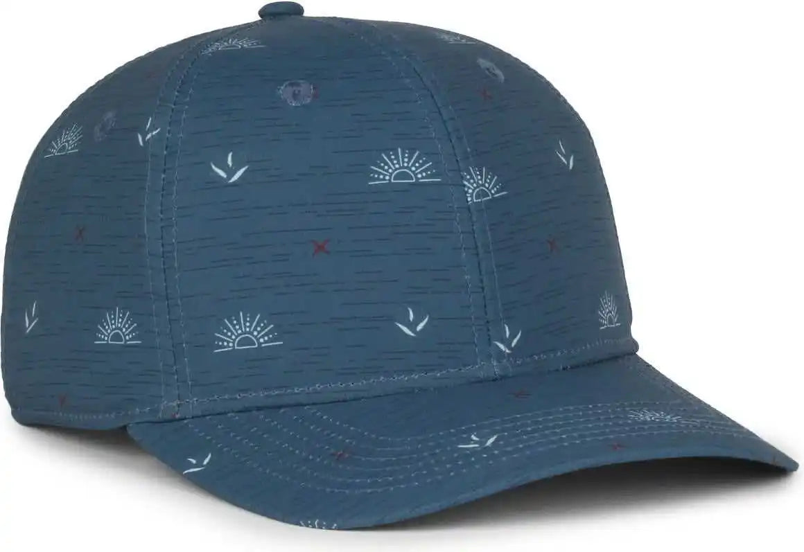 Oc Sports Ocp100 Sublimated Pattern Pro Crown Cap - Agave Sunset Slate Blue - Osfm