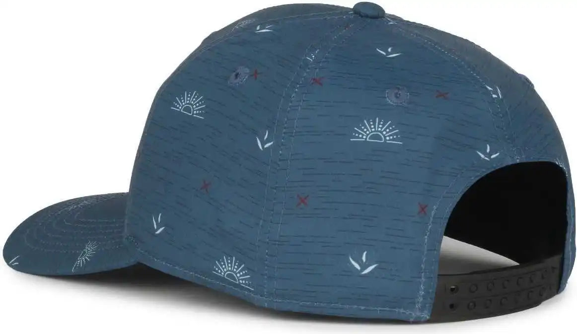 Oc Sports Ocp100 Sublimated Pattern Pro Crown Cap - Agave Sunset Slate Blue - Osfm