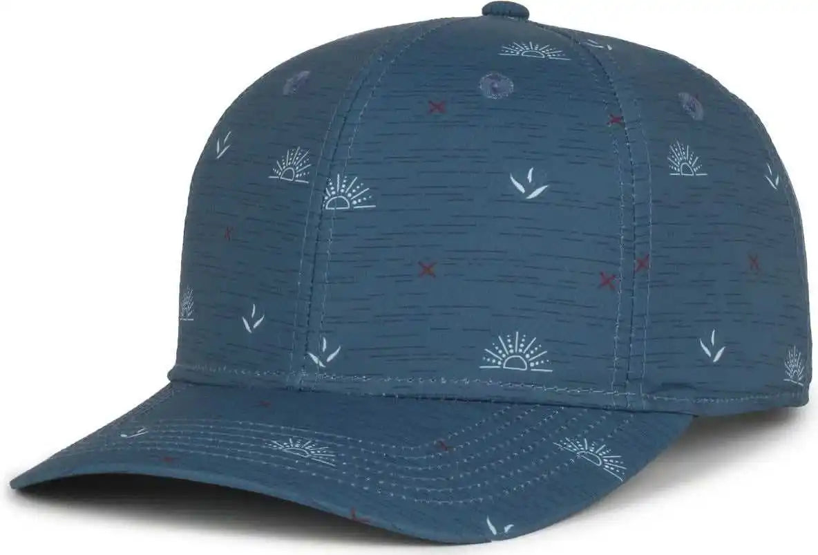 Oc Sports Ocp100 Sublimated Pattern Pro Crown Cap - Agave Sunset Slate Blue - Osfm