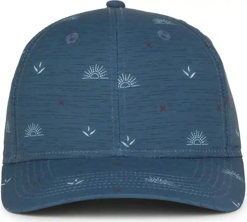 Oc Sports Ocp100 Sublimated Pattern Pro Crown Cap - Agave Sunset Slate Blue - Osfm
