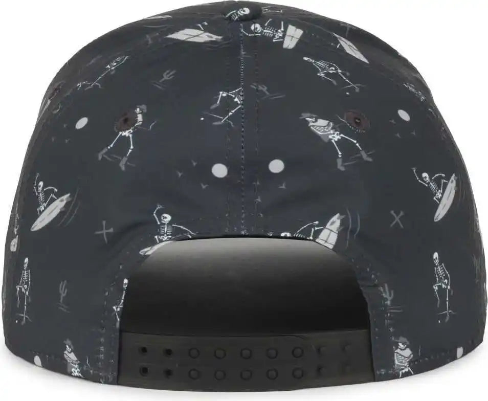 Oc Sports Ocp100 Sublimated Pattern Pro Crown Cap -ghostrider Charcoal - Dark Gray / Osfm