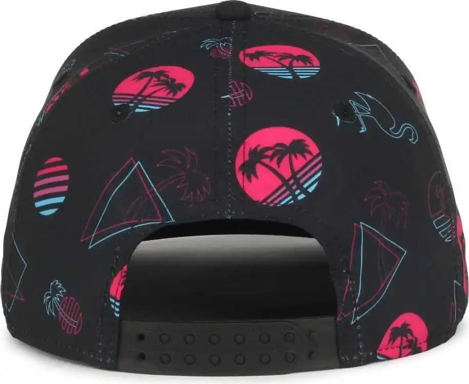 Oc Sports Ocp100 Sublimated Pattern Pro Crown Cap -miami Black - Osfm