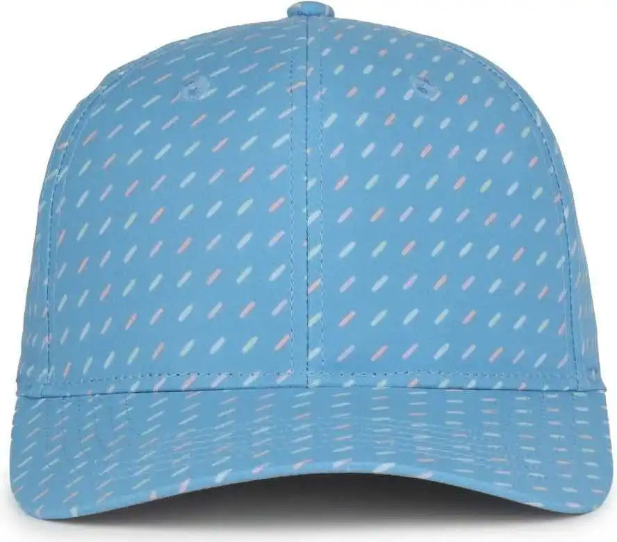 Oc Sports Ocp100 Sublimated Pattern Pro Crown Cap -surfboard Light Blue - Osfm