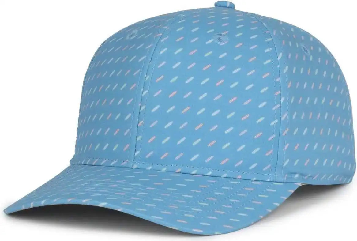 Oc Sports Ocp100 Sublimated Pattern Pro Crown Cap -surfboard Light Blue - Osfm