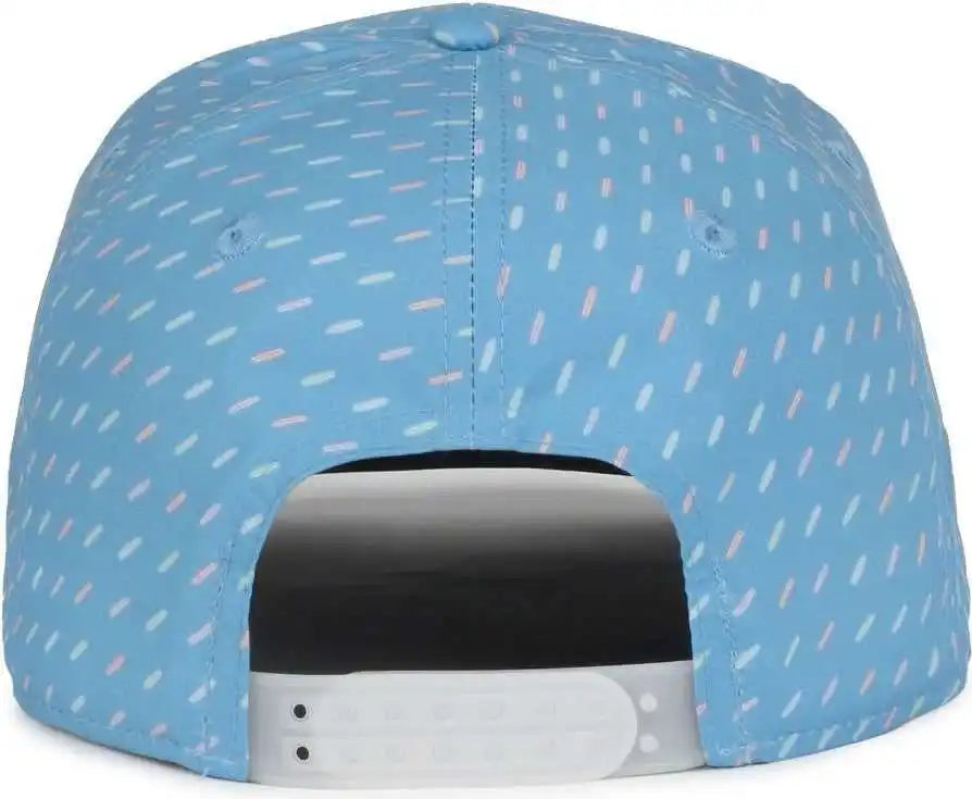 Oc Sports Ocp100 Sublimated Pattern Pro Crown Cap -surfboard Light Blue - Osfm