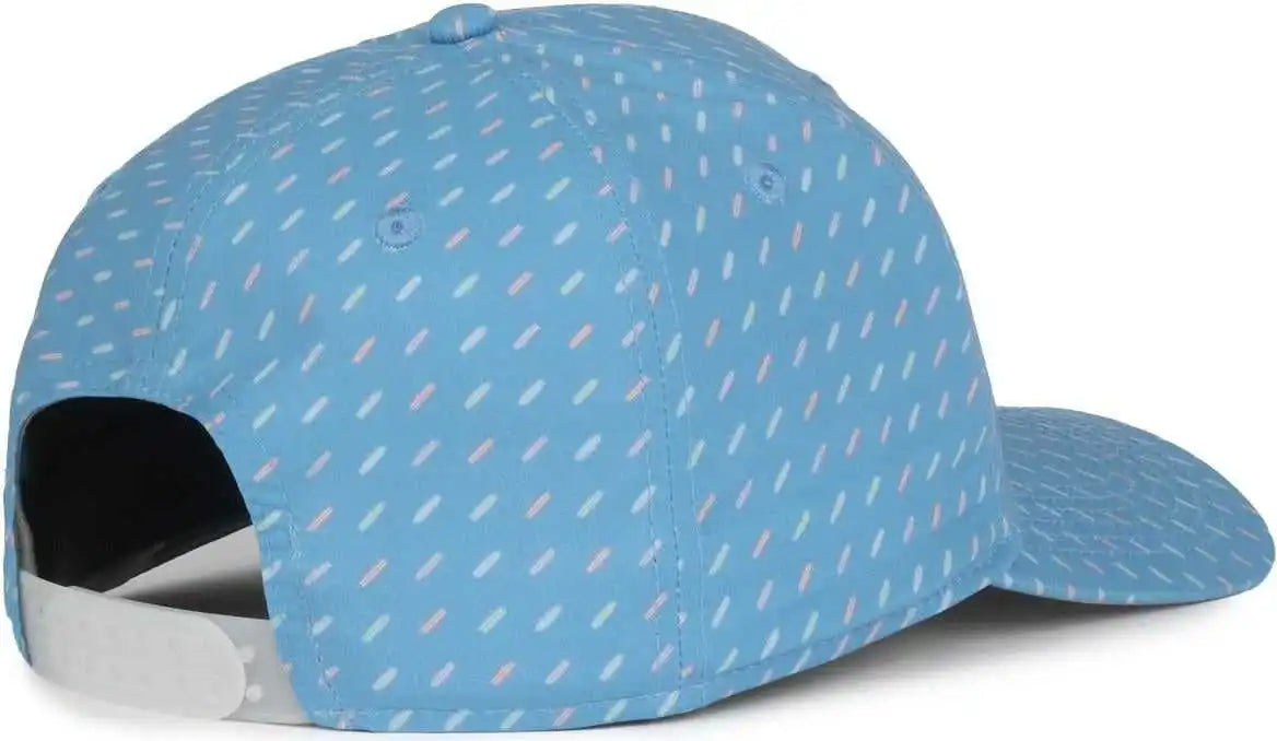 Oc Sports Ocp100 Sublimated Pattern Pro Crown Cap -surfboard Light Blue - Osfm