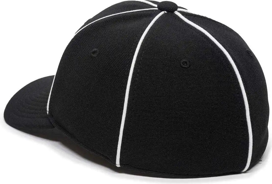 Oc Sports Ofc-600 Umpire Officials Poly Stretch Fit Cap - Black - 7 1/4’’ - 5/8’’