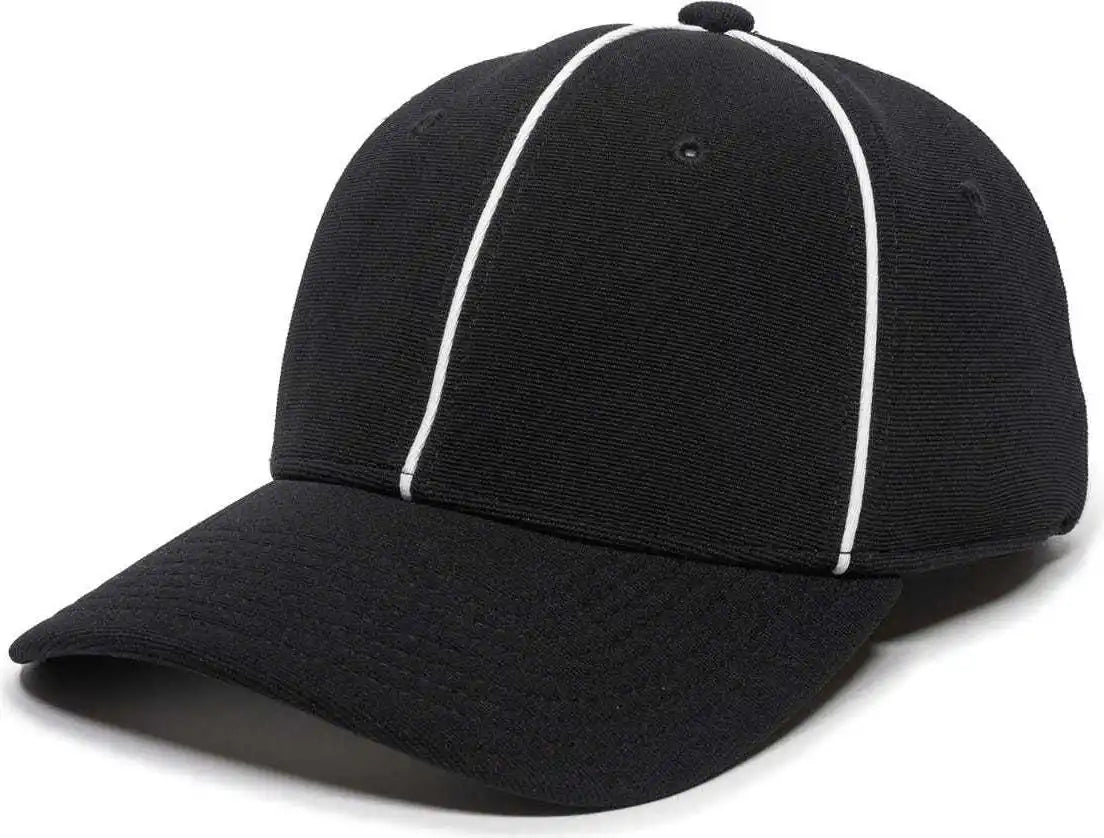Oc Sports Ofc-600 Umpire Officials Poly Stretch Fit Cap - Black - 7 1/4’’ - 5/8’’