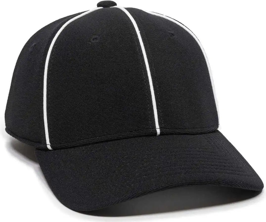 Oc Sports Ofc-600 Umpire Officials Poly Stretch Fit Cap - Black - 7 1/4’’ - 5/8’’