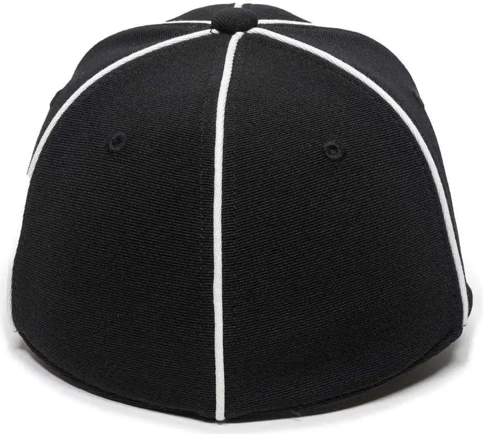 Oc Sports Ofc-600 Umpire Officials Poly Stretch Fit Cap - Black - 7 1/4’’ - 5/8’’