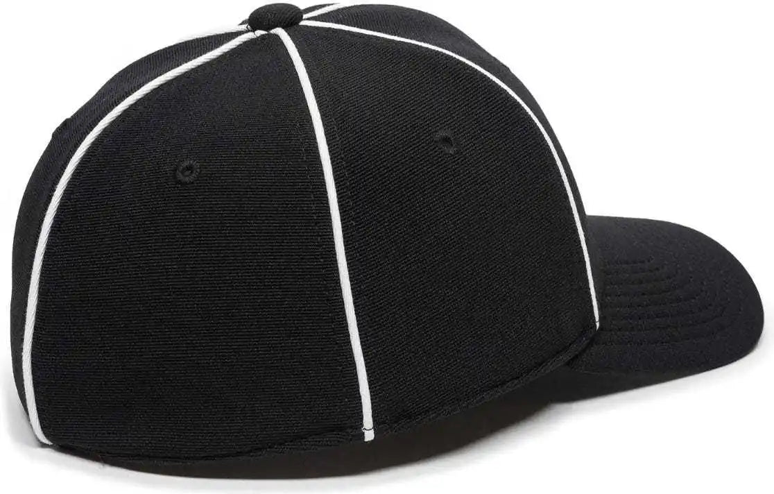 Oc Sports Ofc-600 Umpire Officials Poly Stretch Fit Cap - Black - 7 1/4’’ - 5/8’’