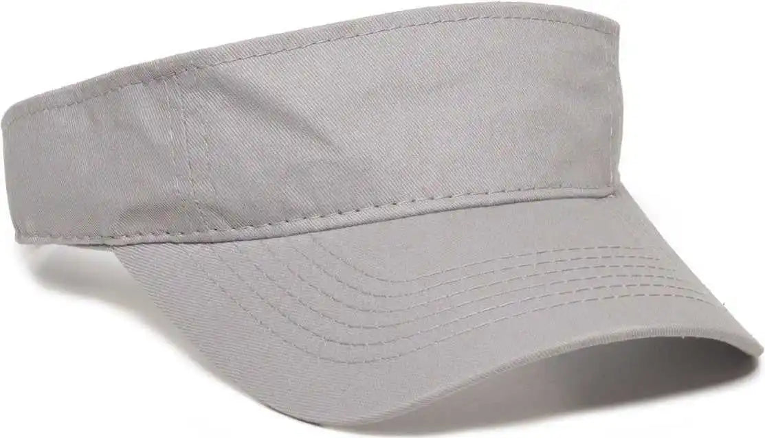 Oc Sports Pctv-100 Adjustable Cotton Visors - 100 Light Gray - Youth