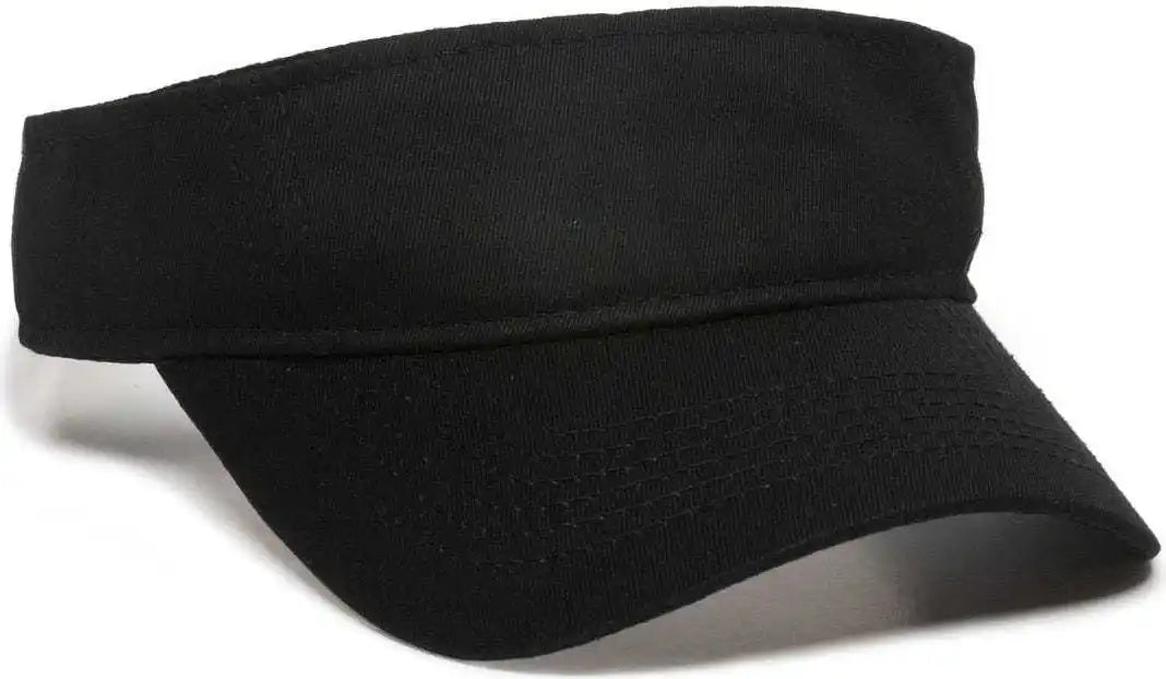 Oc Sports Pctv-100 Adjustable Cotton Visors - Black - 6 3/8’’ - 7’’