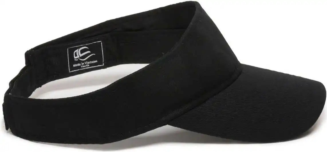 Oc Sports Pctv-100 Adjustable Cotton Visors - Black