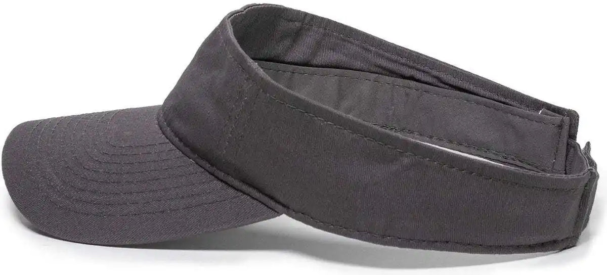 Oc Sports Pctv-100 Adjustable Cotton Visors - Charcoal - Dark Gray / one Size Fits Most