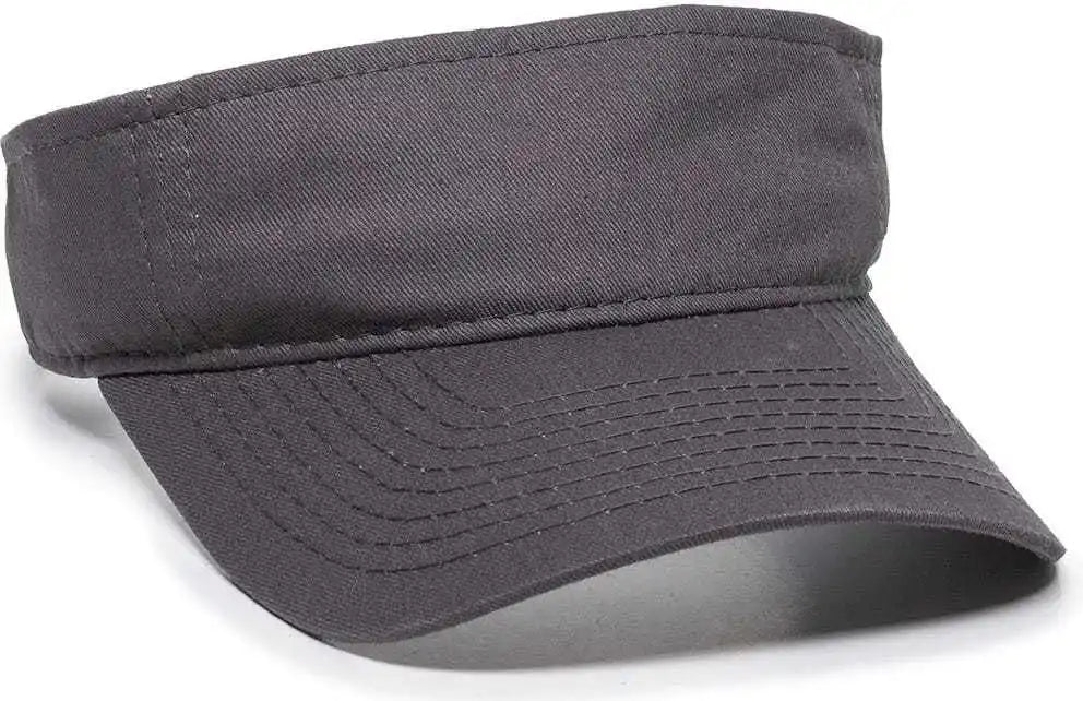 Oc Sports Pctv-100 Adjustable Cotton Visors - Charcoal - Dark Gray / one Size Fits Most