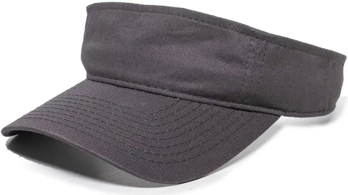 Oc Sports Pctv-100 Adjustable Cotton Visors - Charcoal - Dark Gray / one Size Fits Most