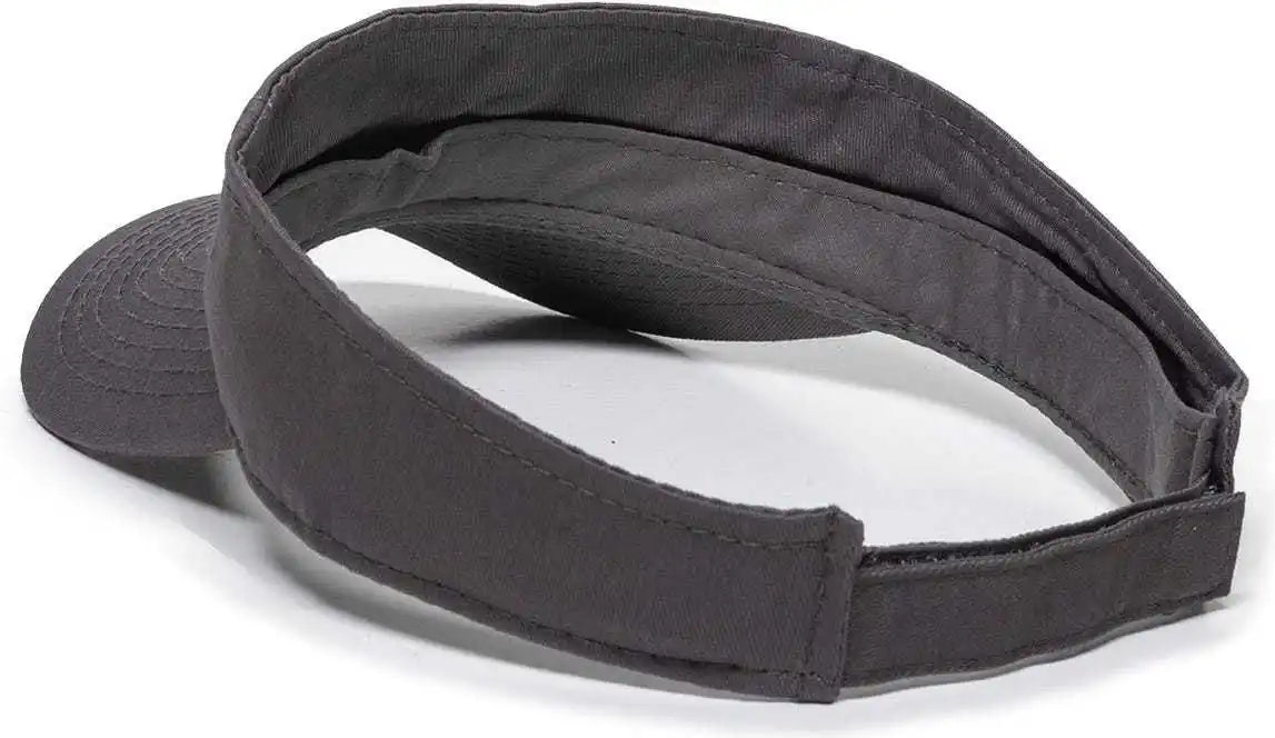 Oc Sports Pctv-100 Adjustable Cotton Visors - Charcoal - Dark Gray / one Size Fits Most