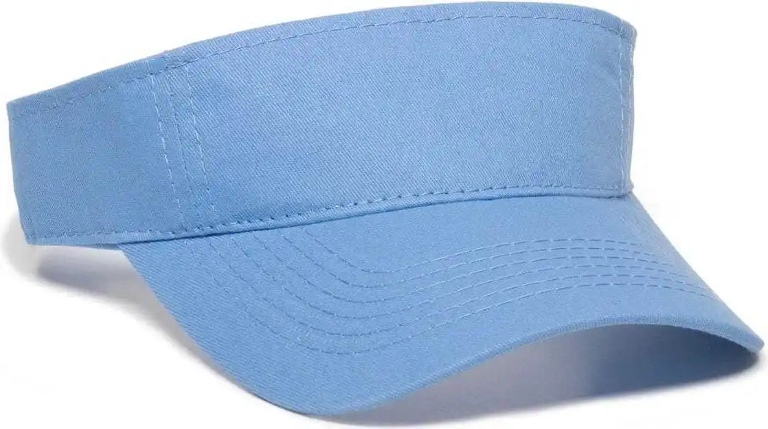 Oc Sports Pctv-100 Adjustable Cotton Visors - Columbia Blue - 6 3/8’’ - 7’’