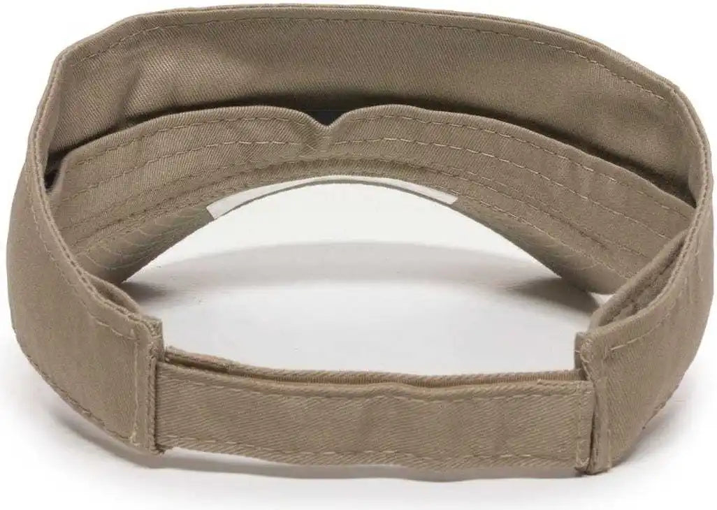 Oc Sports Pctv-100 Adjustable Cotton Visors - Khaki - 6 7/8’’ - 7 1/2’’