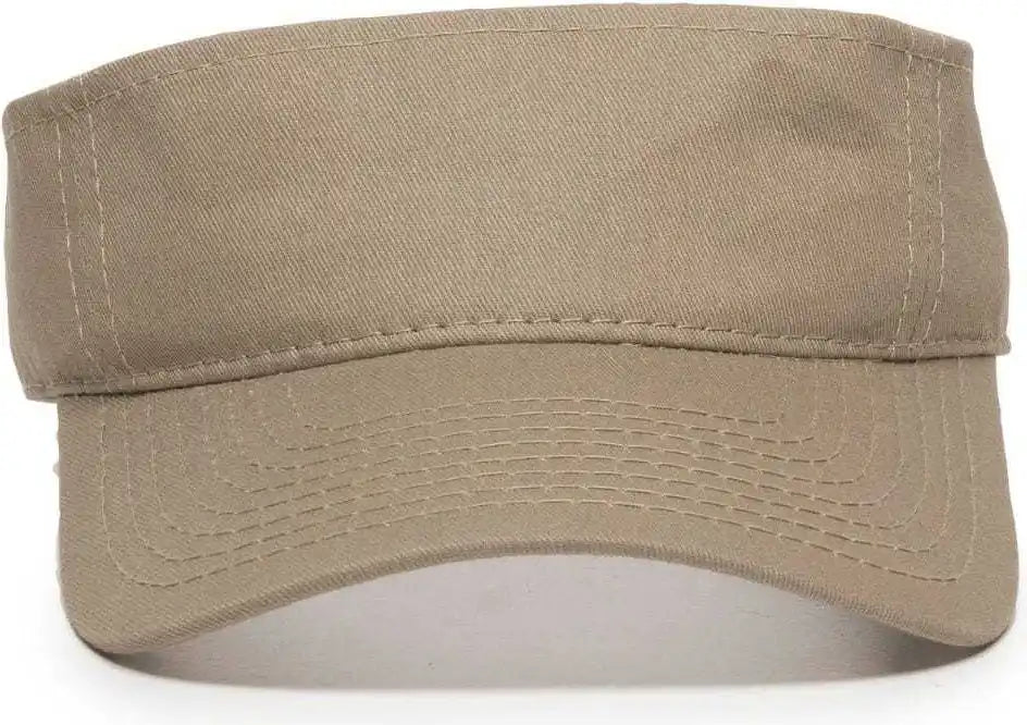 Oc Sports Pctv-100 Adjustable Cotton Visors - Khaki - 6 7/8’’ - 7 1/2’’