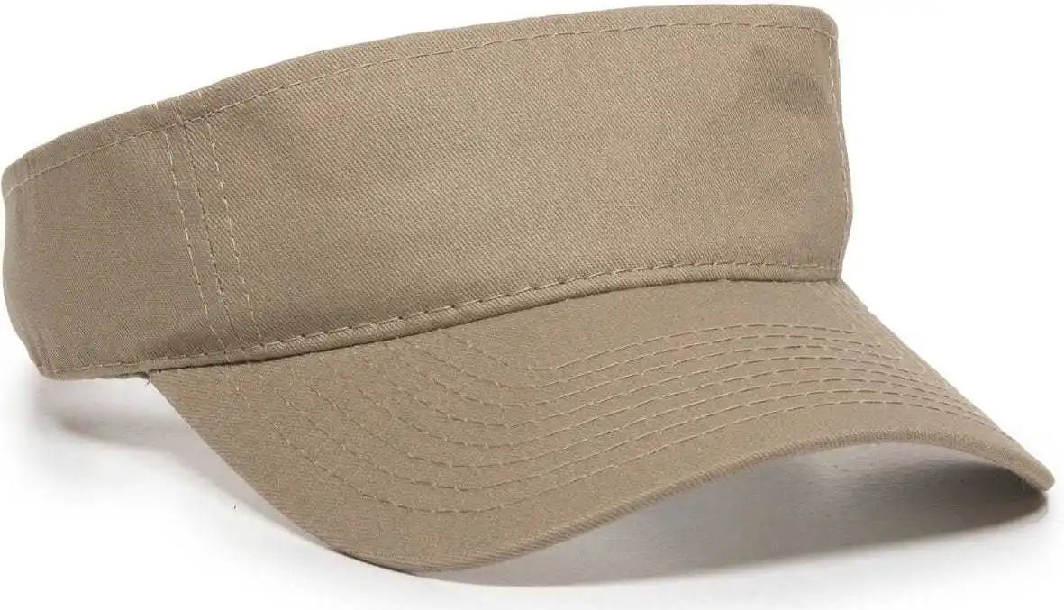 Oc Sports Pctv-100 Adjustable Cotton Visors - Khaki - 6 7/8’’ - 7 1/2’’