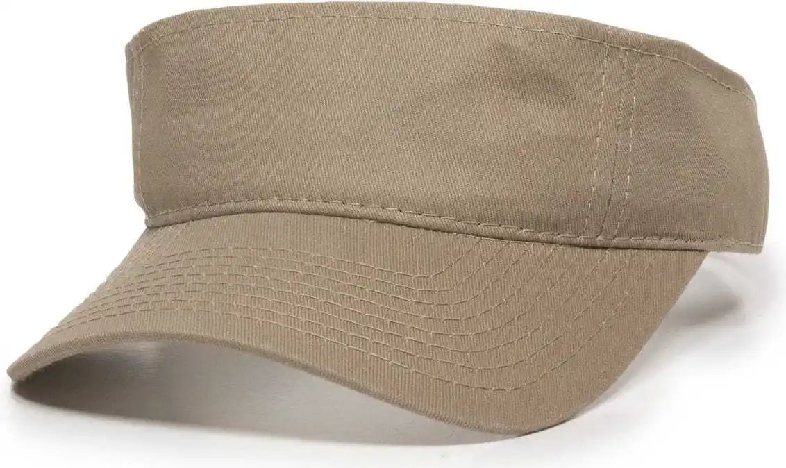 Oc Sports Pctv-100 Adjustable Cotton Visors - Khaki - 6 7/8’’ - 7 1/2’’