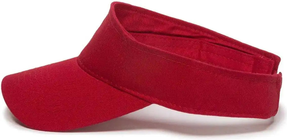 Oc Sports Pctv-100 Adjustable Cotton Visors - Red