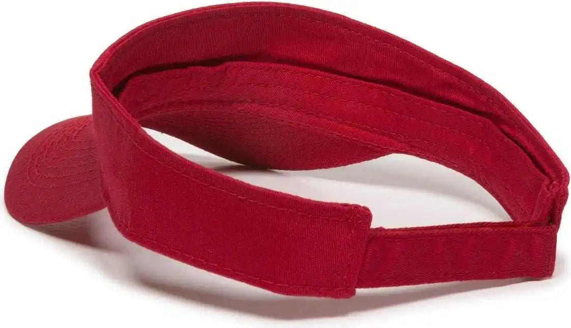 Oc Sports Pctv-100 Adjustable Cotton Visors - Red