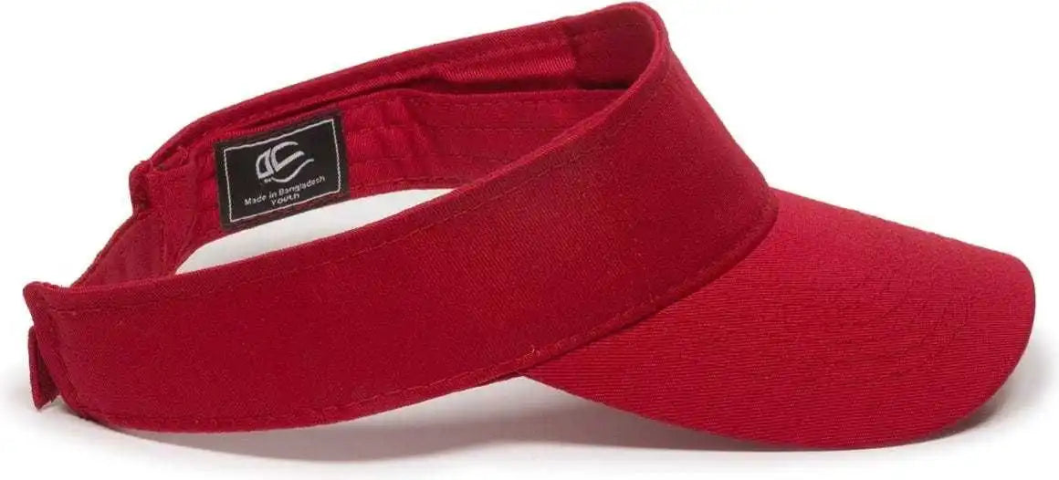 Oc Sports Pctv-100 Adjustable Cotton Visors - Red