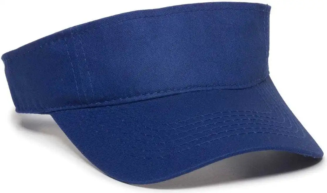Oc Sports Pctv-100 Adjustable Cotton Visors - Royal - 6 3/8’’ - 7’’