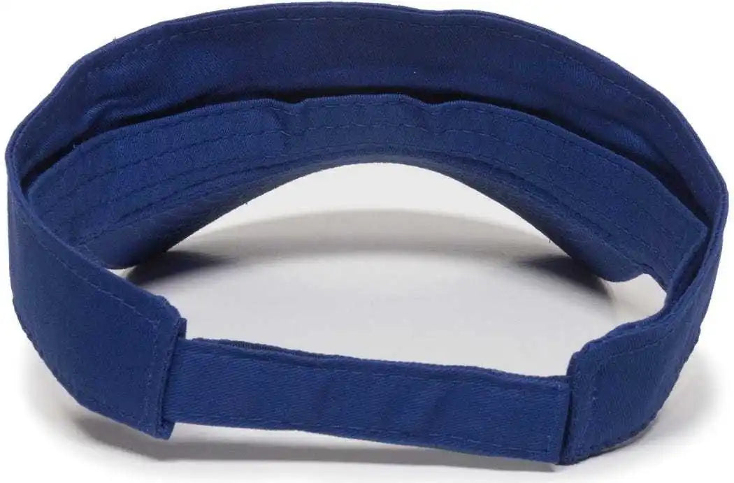 Oc Sports Pctv-100 Adjustable Cotton Visors - Royal - 6 3/8’’ - 7’’