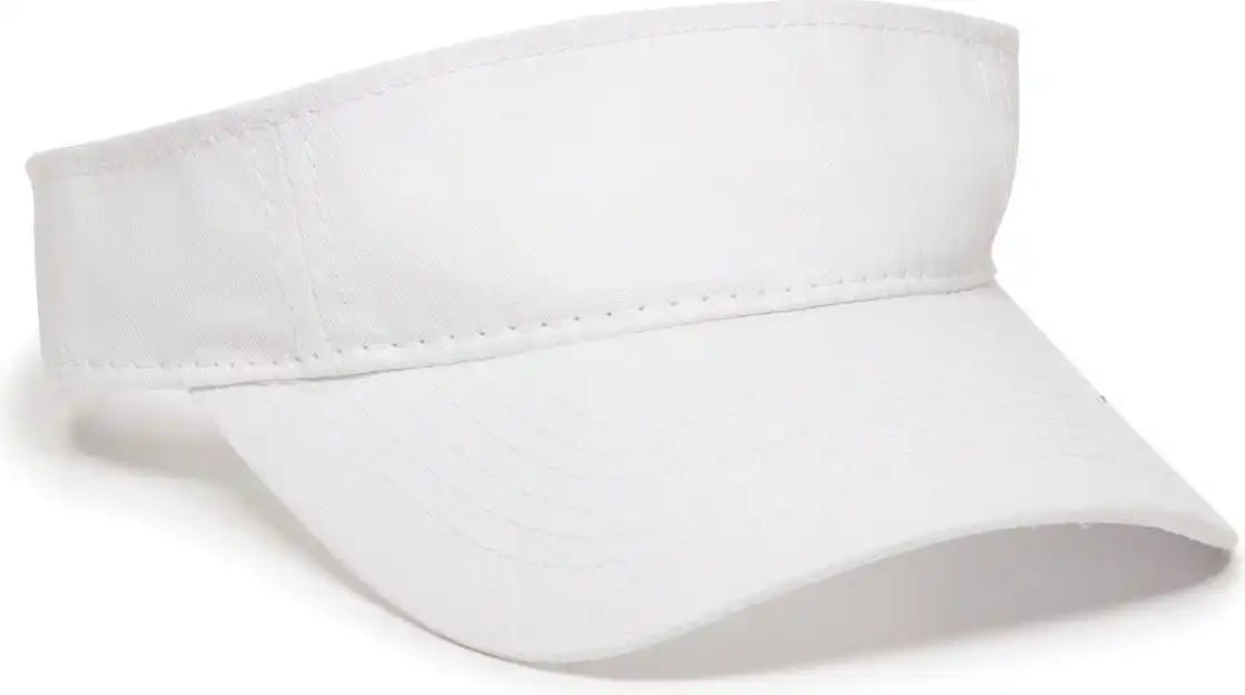 Oc Sports Pctv-100 Adjustable Cotton Visors - White - 6 3/8’’ - 7’’