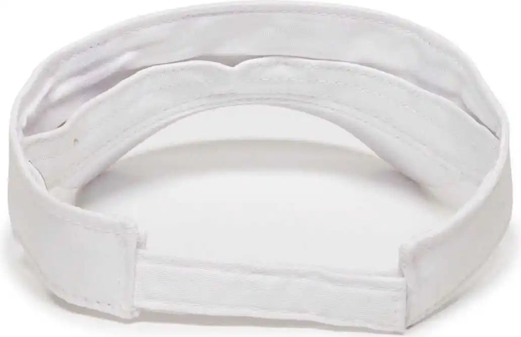 Oc Sports Pctv-100 Adjustable Cotton Visors - White - 6 3/8’’ - 7’’