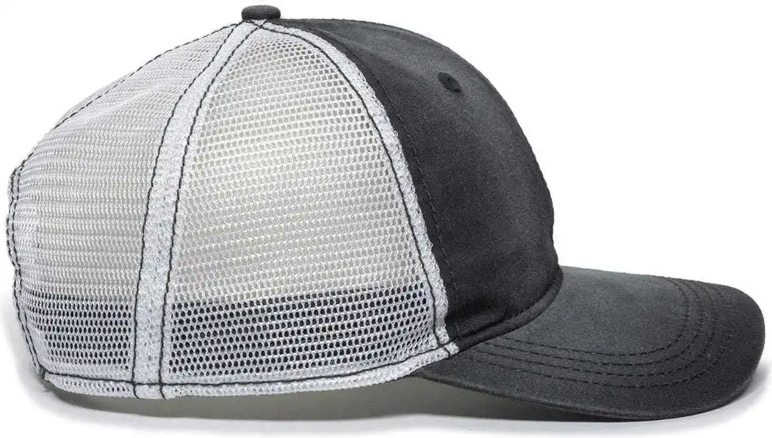 Oc Sports Pdt-750m Adjustable Mesh Back Cap - Black White - 6 7/8’’ - 7 1/2’’