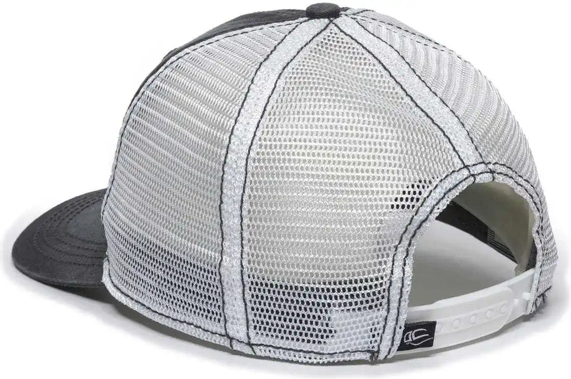 Oc Sports Pdt-750m Adjustable Mesh Back Cap - Black White - 6 7/8’’ - 7 1/2’’